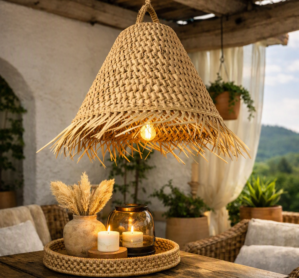 Handmade Natural Straw Pendant Lamp