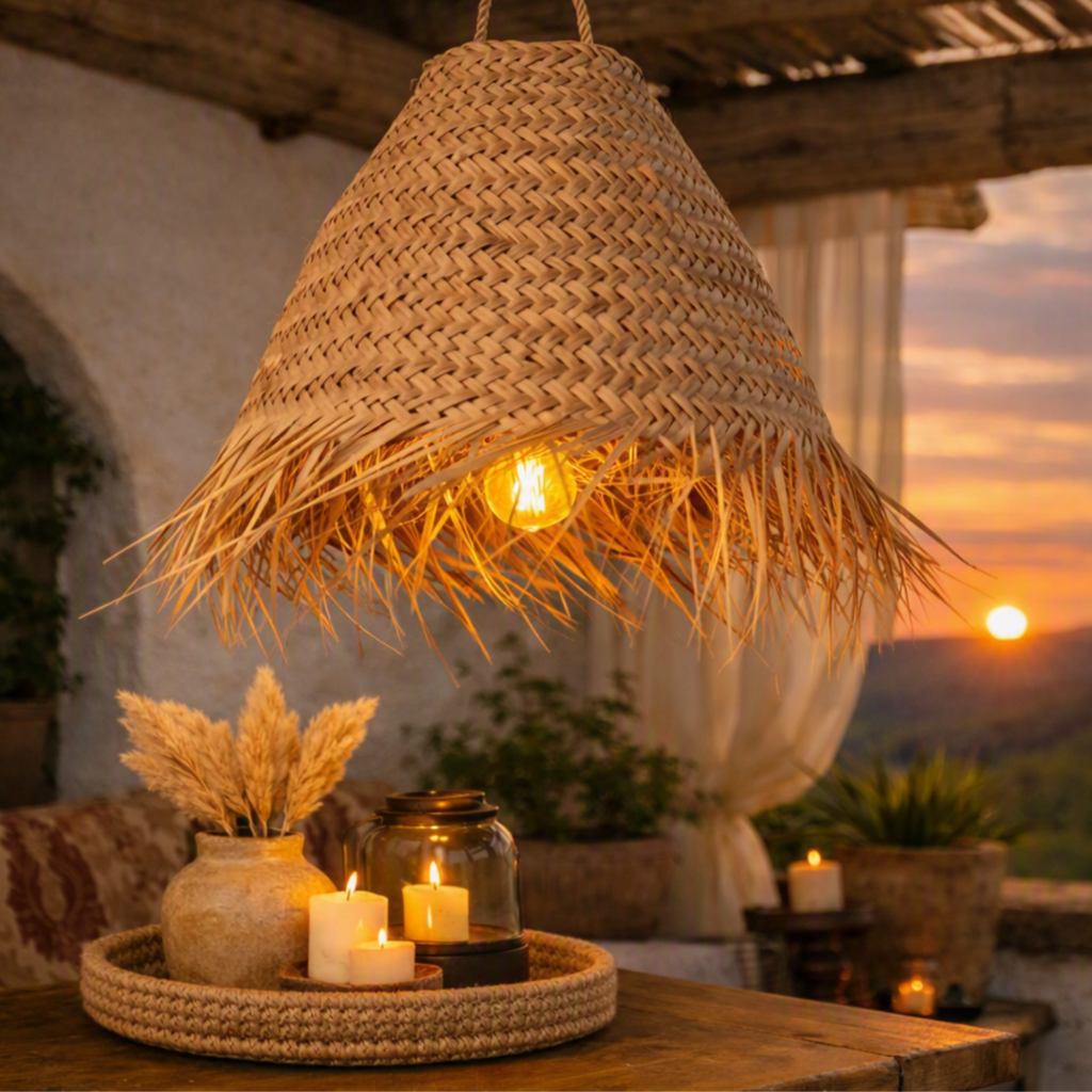Handmade Straw Lampshade